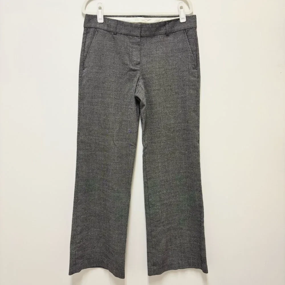 Theory Emery Wool Dress Pants – Black/White Pattern, Straight Leg, Size 10